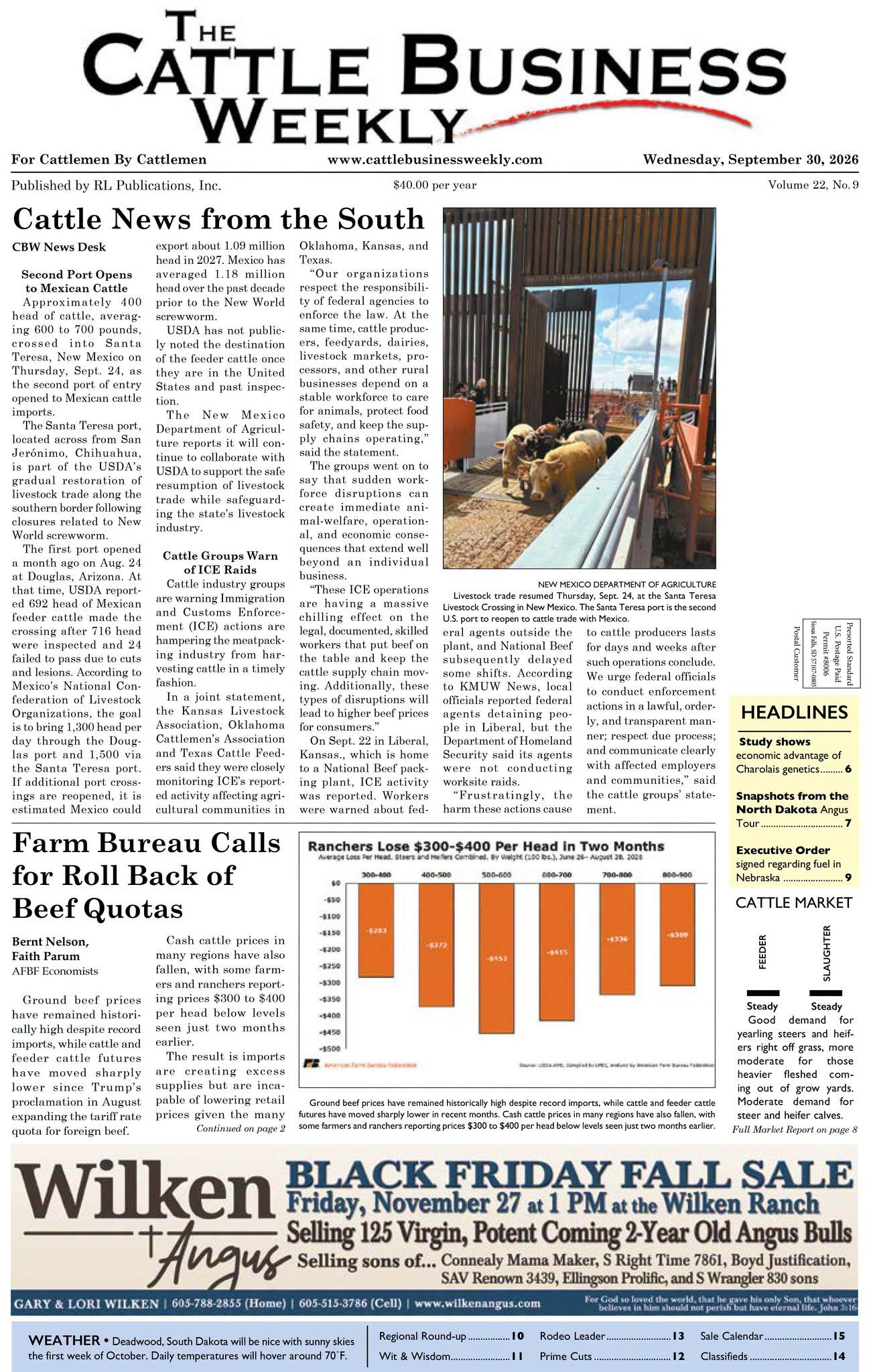 The Cattle Business Weekly - Cattle Industry News, Market Reports and Sale Information